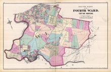 City of Newton - Plate P - Fourth Ward South, Newton 1874